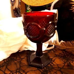 Vintage cranberry goblet